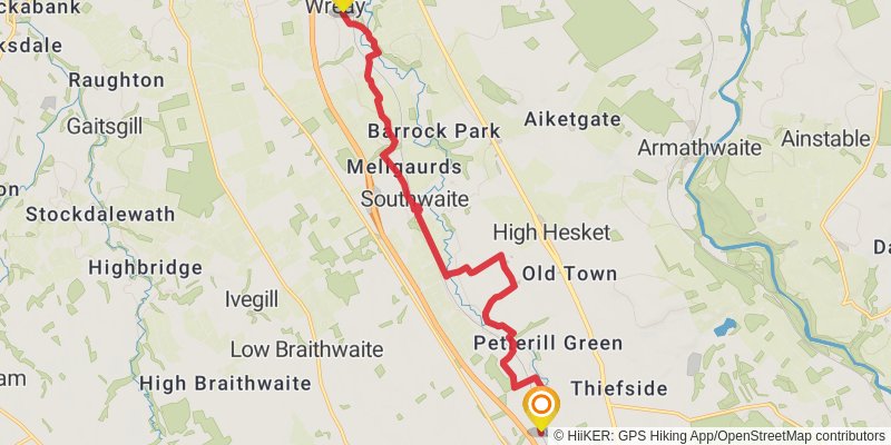 Kendal to Carlisle Walk stage 4 Map