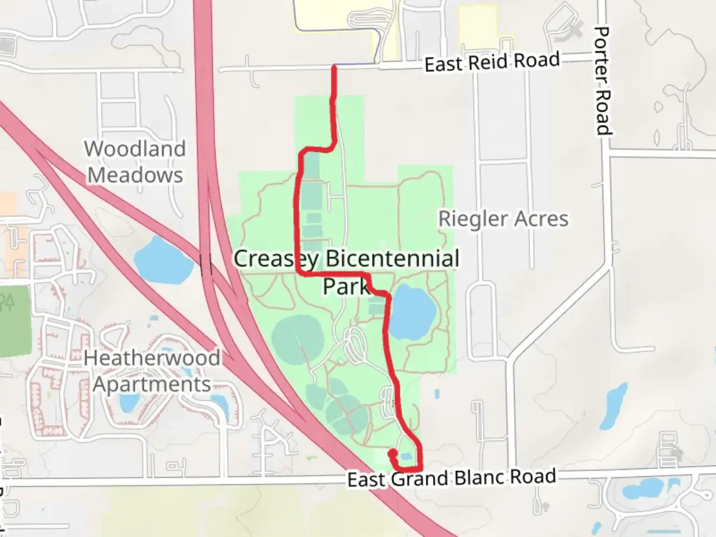 An image depicting the trail Bicentennial Park Path and its surrounding area.