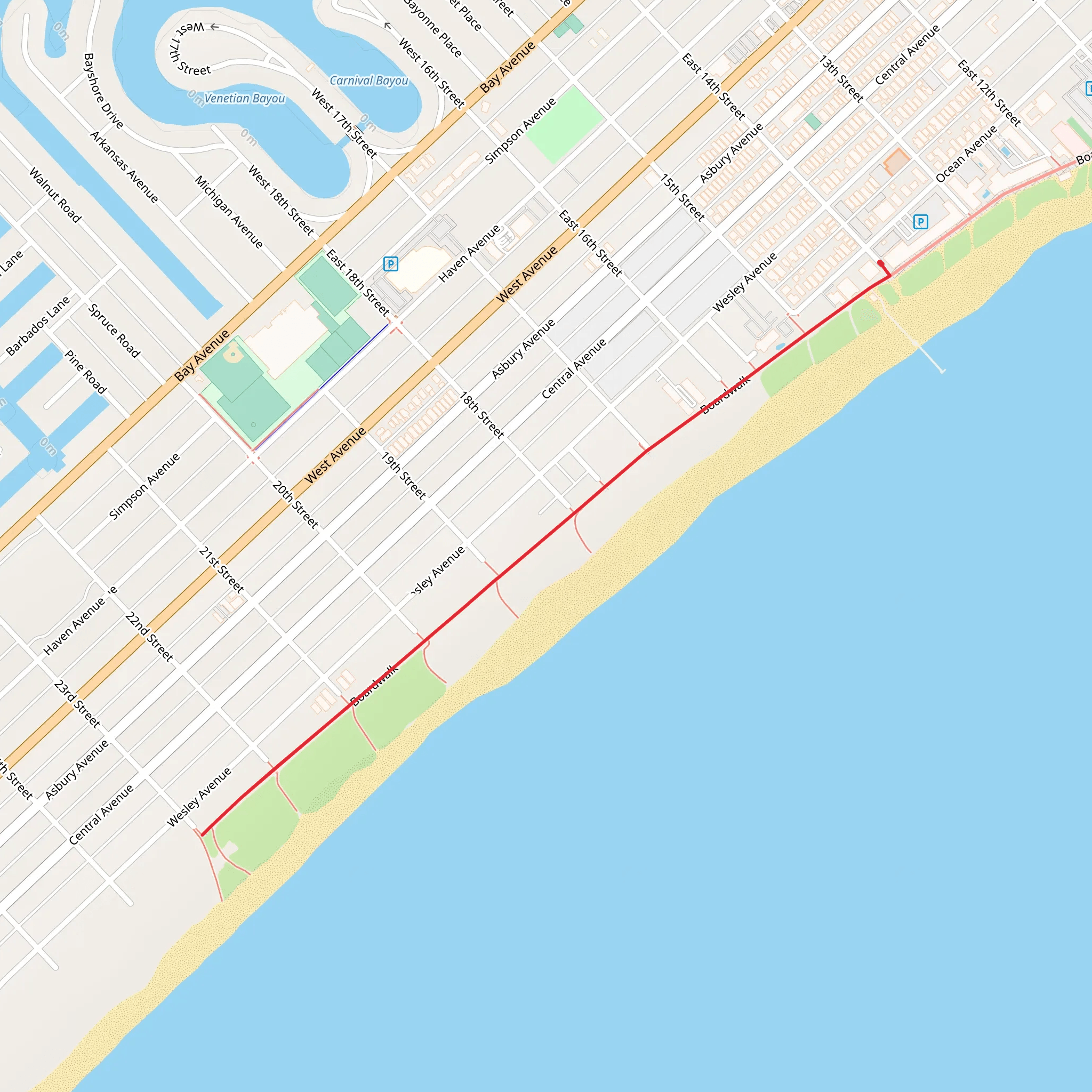 Boardwalk - SHort from Ocean Avenue mobile static map