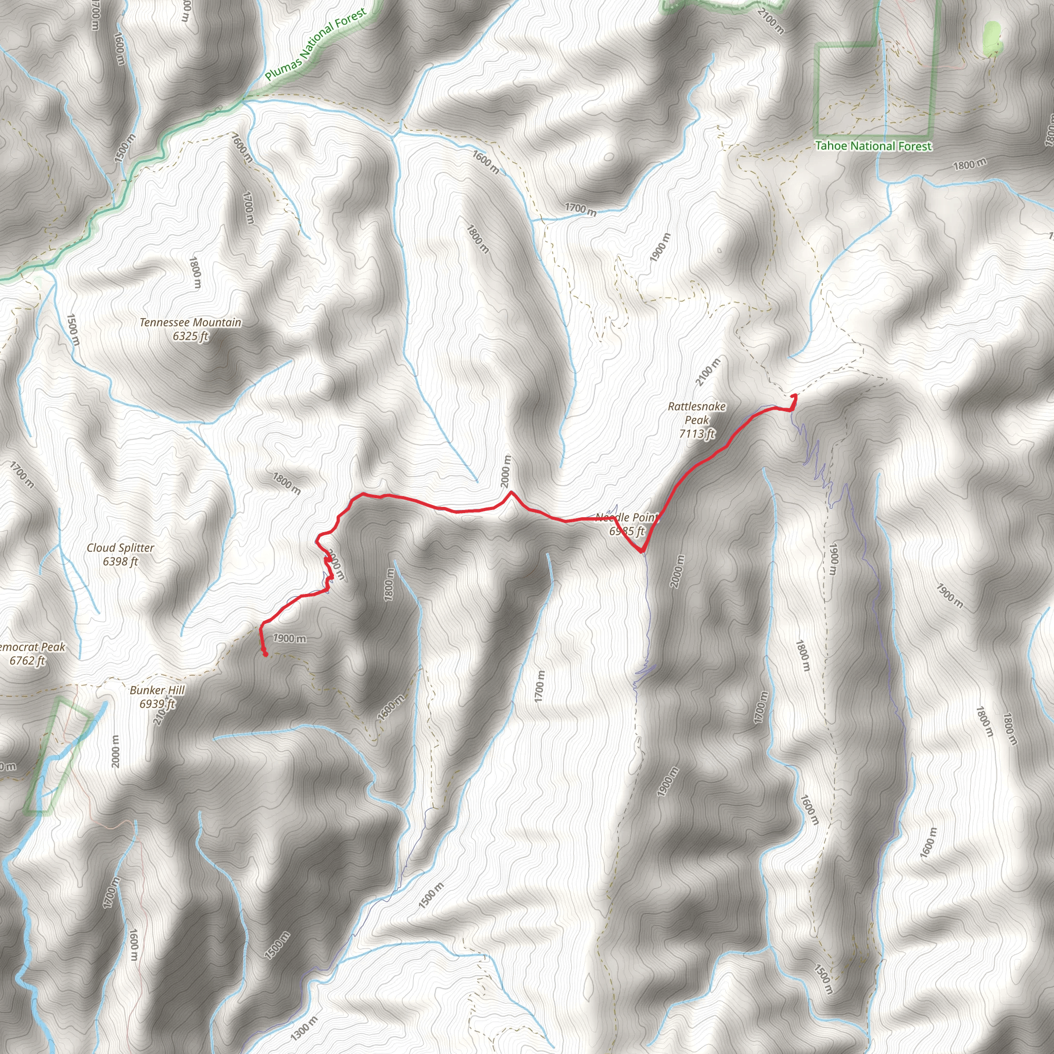 Chimney Rock Trail mobile static map