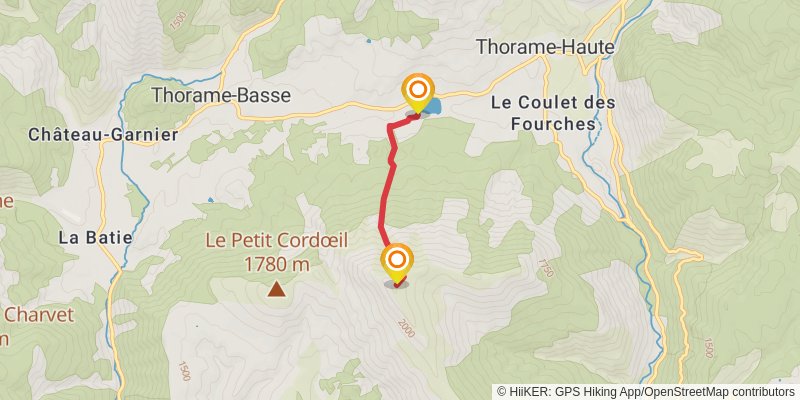 Grande Traversée des Préalpes spur 1 Map