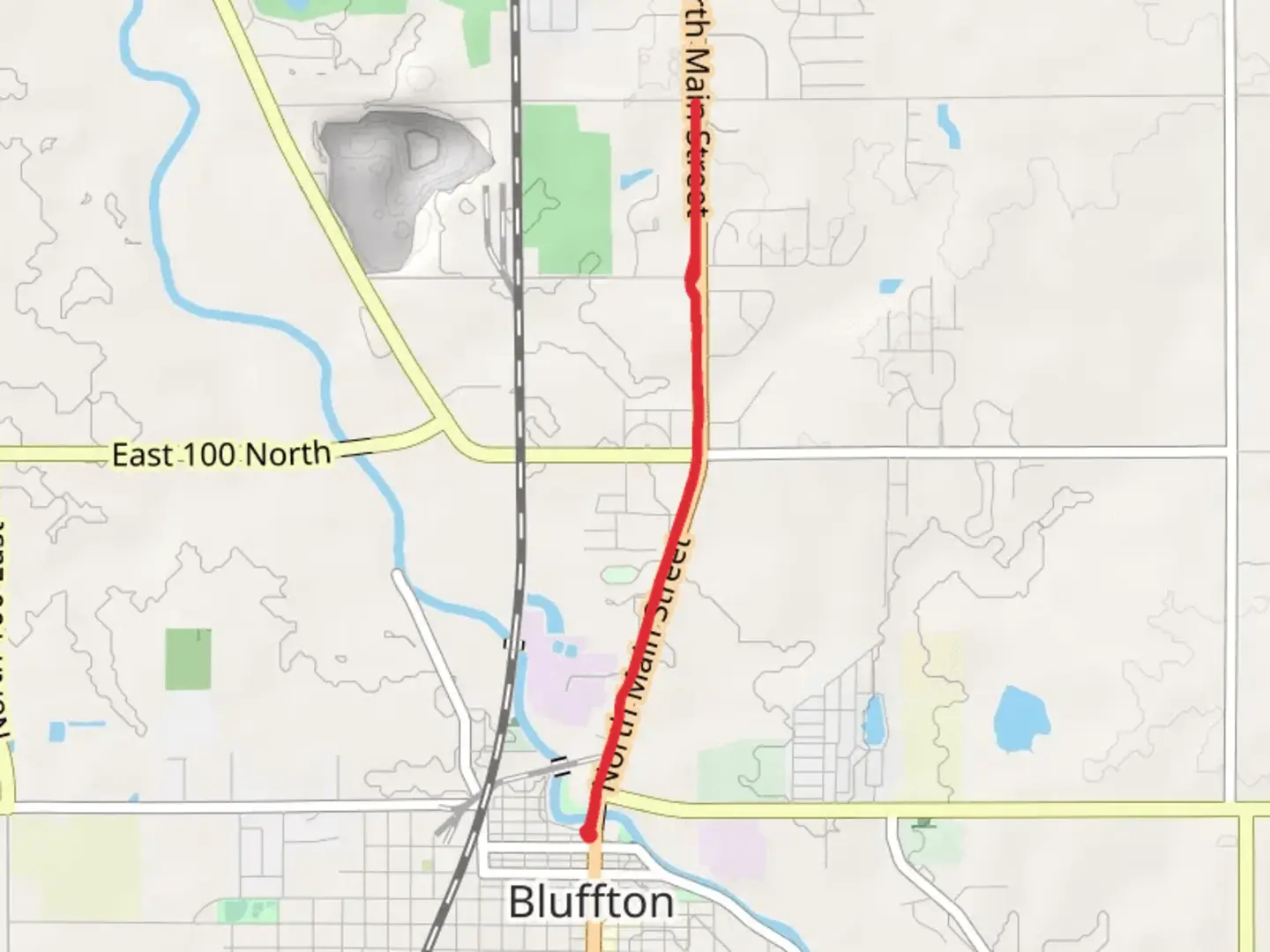 An image depicting the trail Kahoe Park and Wabash River and its surrounding area.