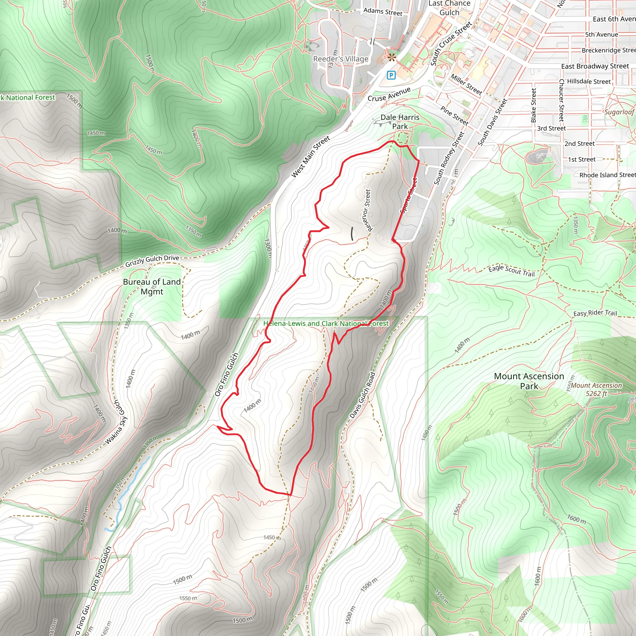 Rodney Ridge and Waterline Loop Trail mobile static map