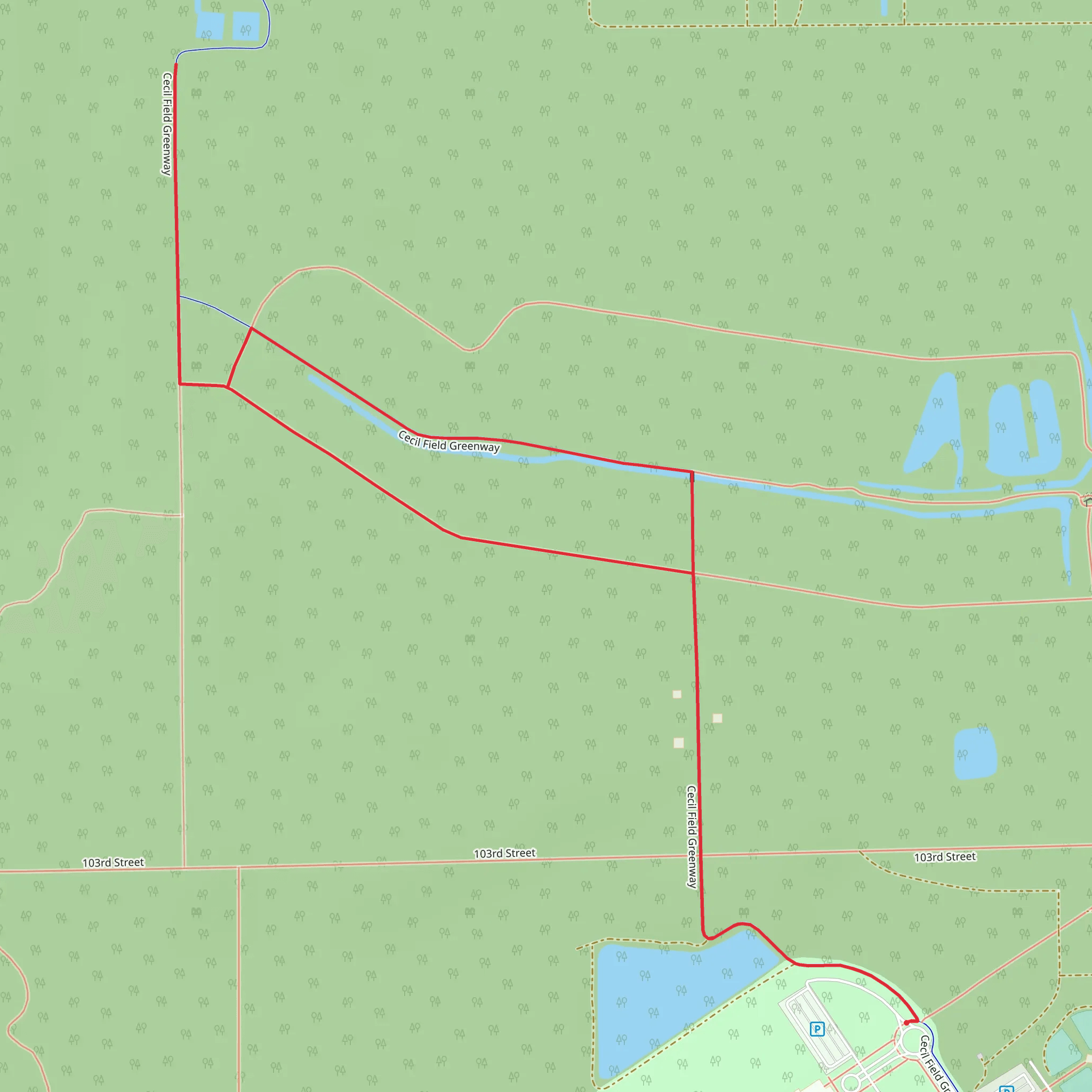 Cecil Field Greenway Loop mobile static map