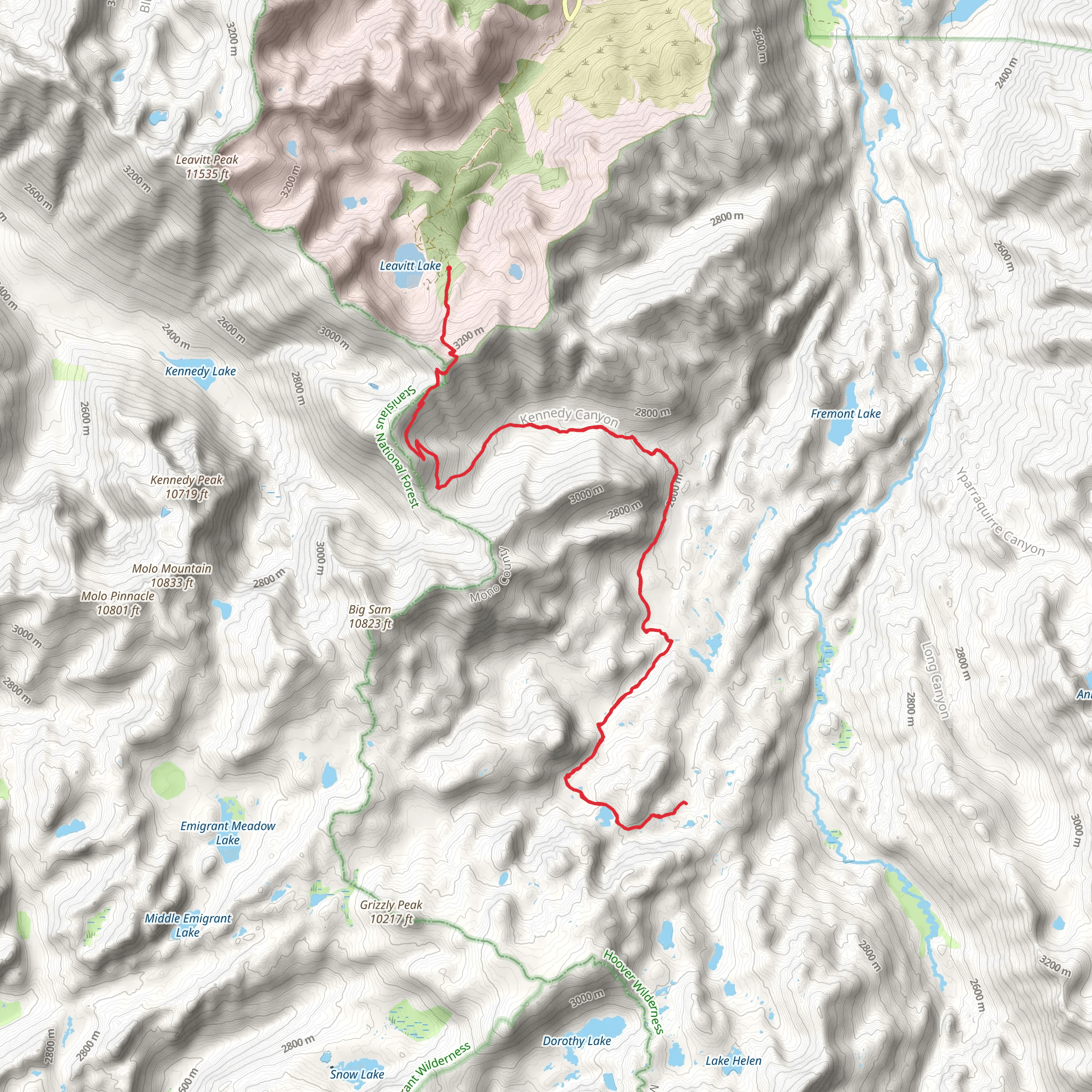 Cinko Lake via Pacific Crest Trail mobile static map