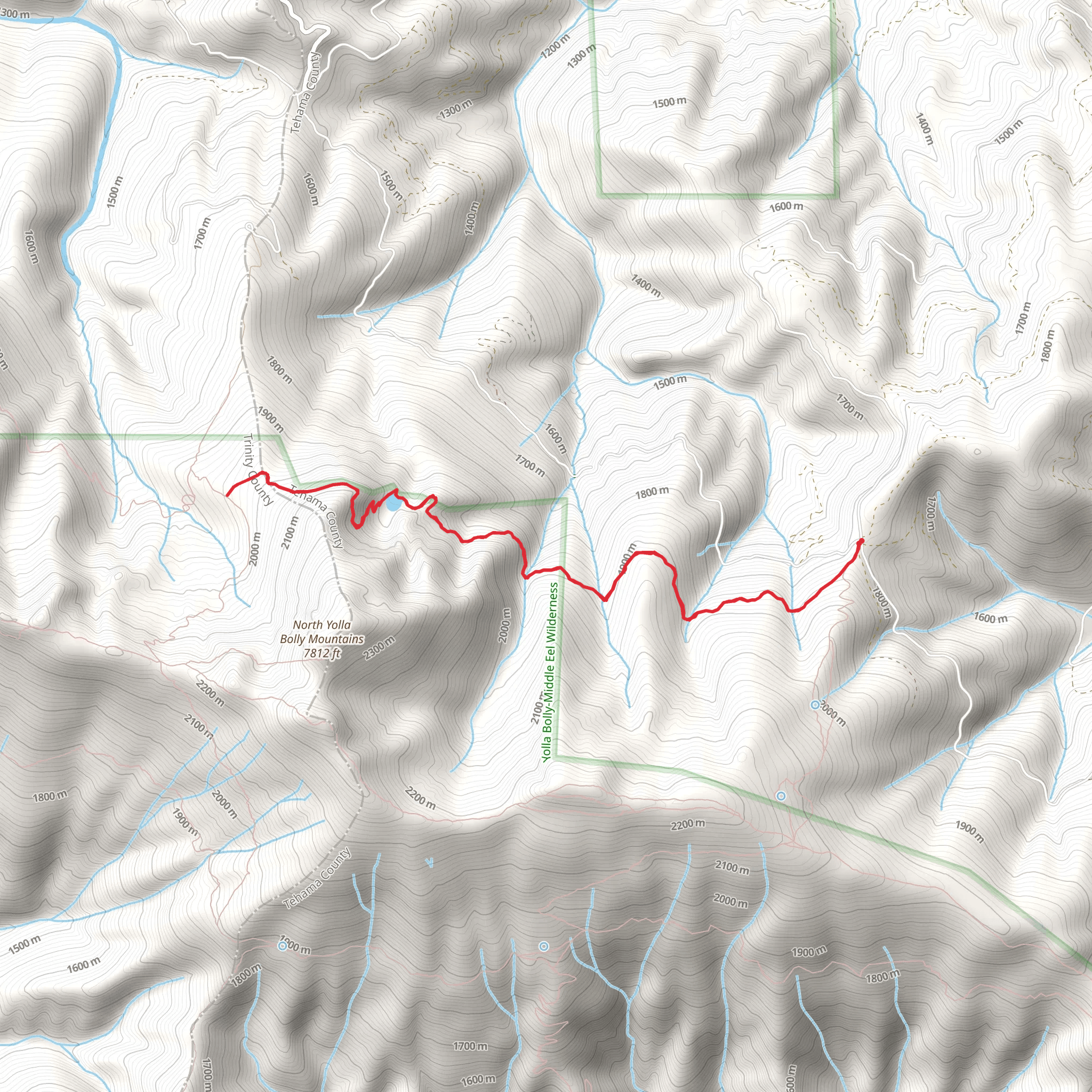 North Yolla Bolly Lake Trail mobile static map