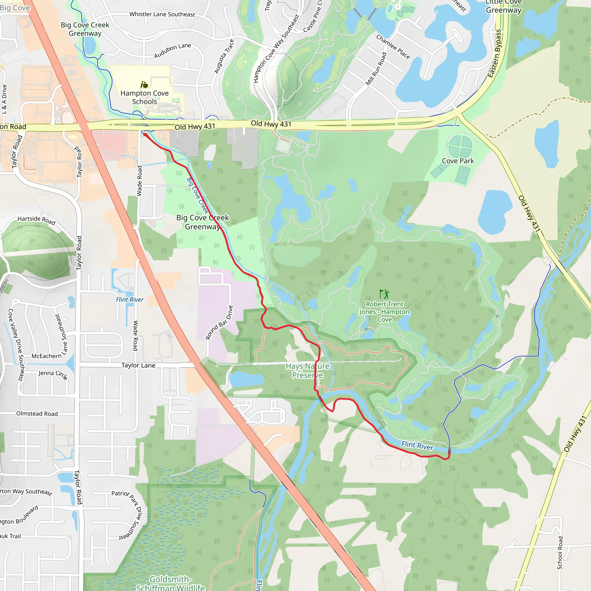 Big Cove Greenway - Wade Road mobile static map