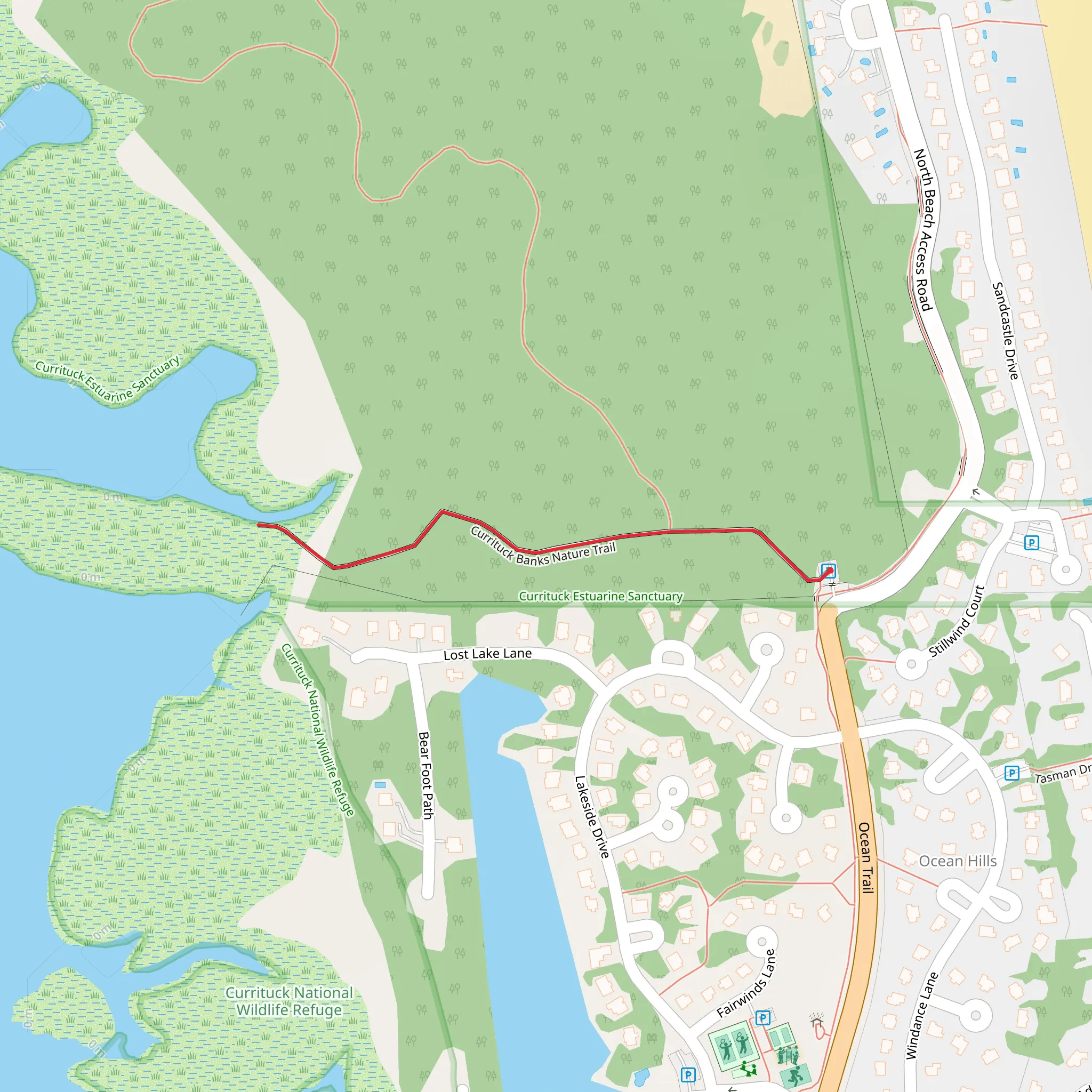 Currituck Banks Nature Short Walk mobile static map