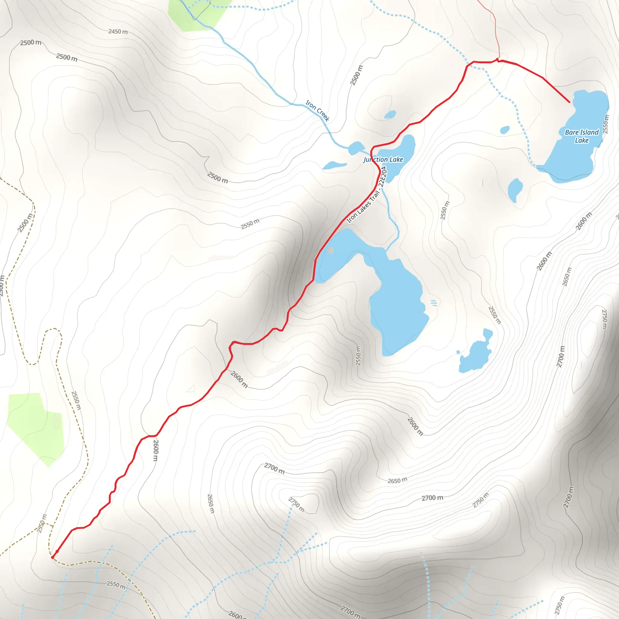 Bare Island Lake Trail mobile static map