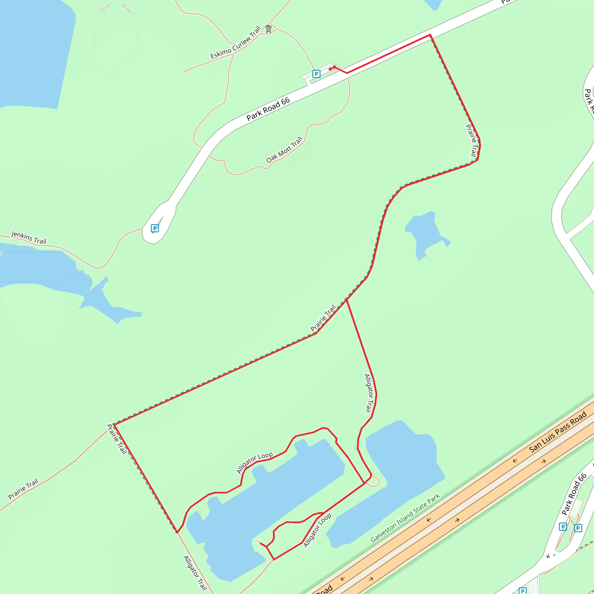 Prairie Trail and Freshwater Pond Loop Trail mobile static map