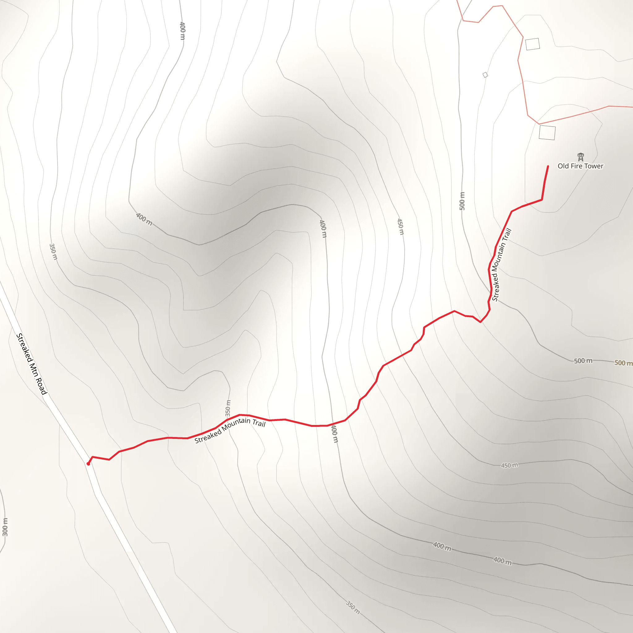 Streaked Mountain Trail mobile static map