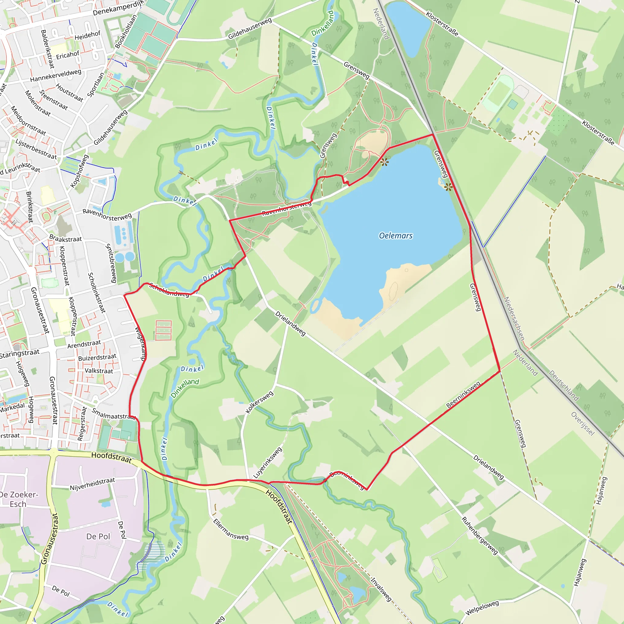 Oelemars via Hoofdstraat mobile static map