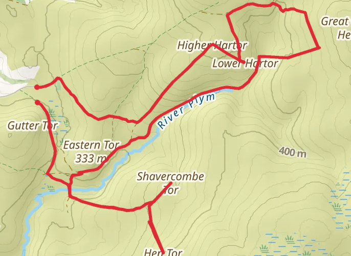 missing tors near Ditsworthy warren mobile static map