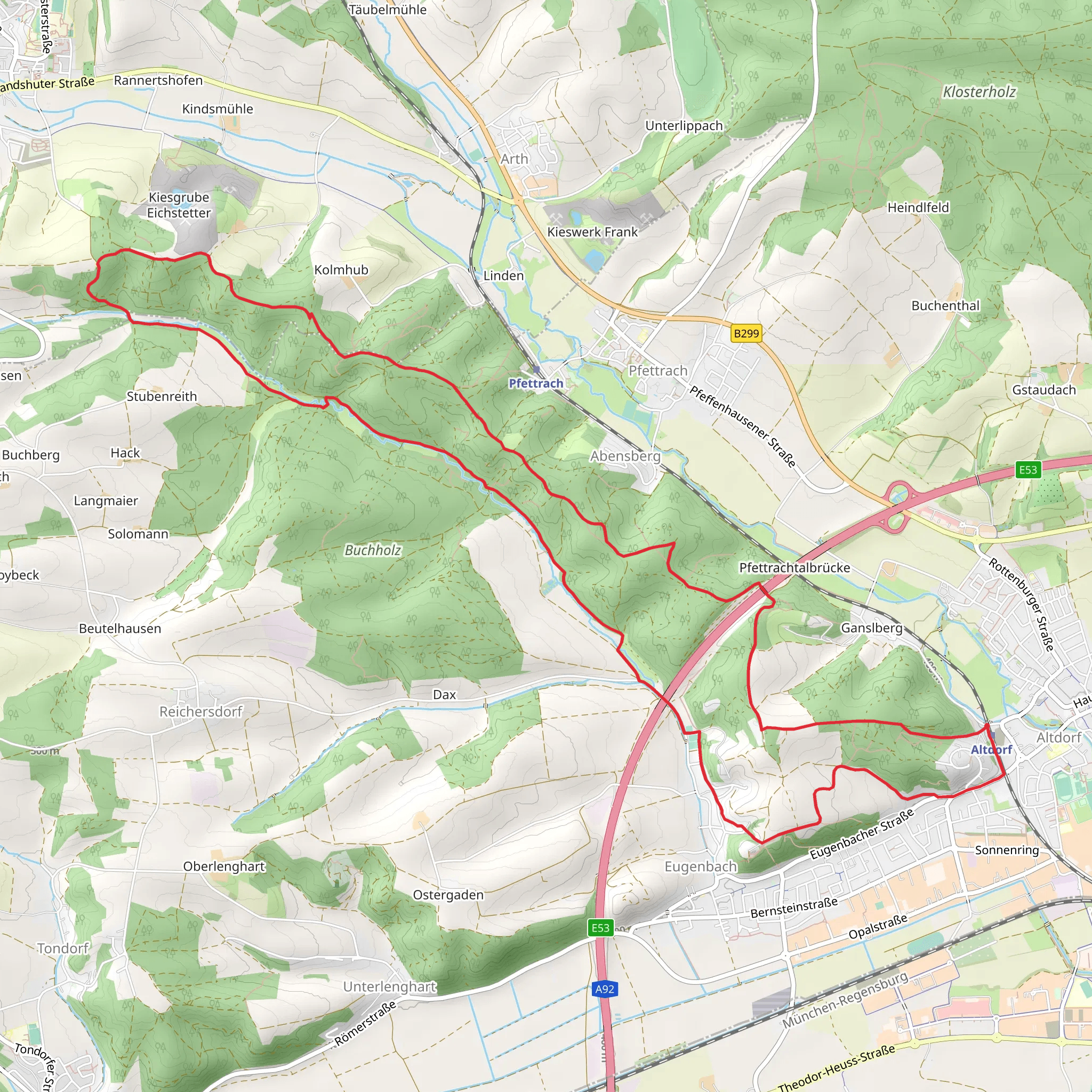 Altdorf Loop via Malteserholz mobile static map