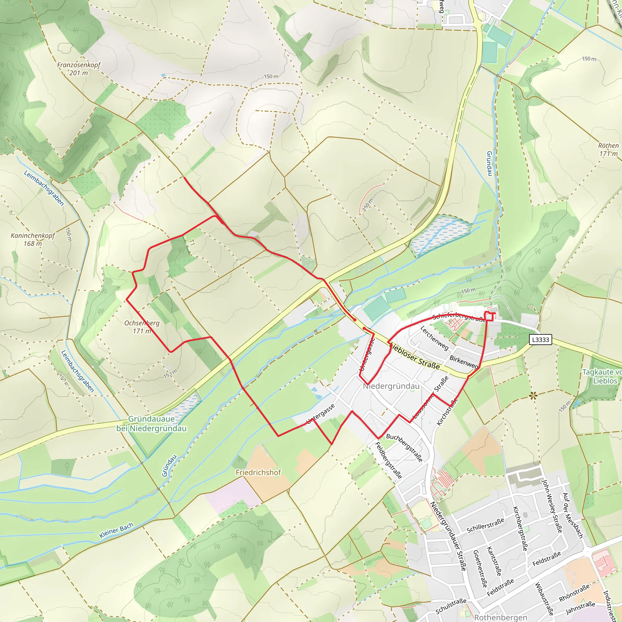 Gründau Loop mobile static map