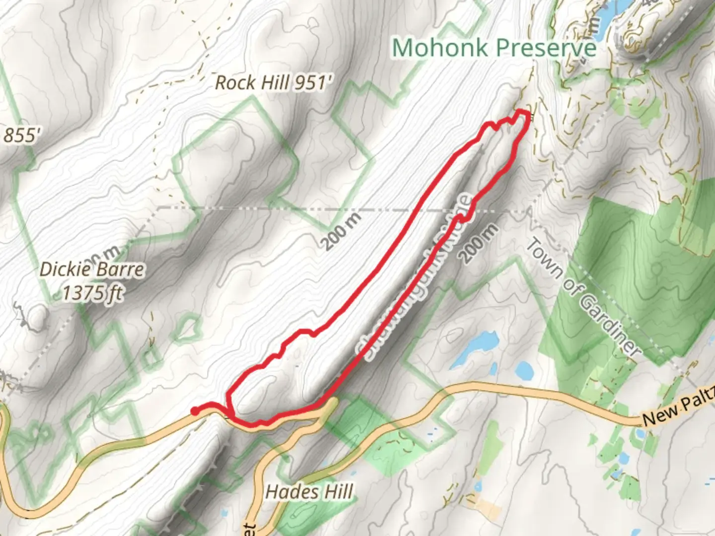 An image depicting the trail Undercliff and Overcliff Carriage Road Loop and its surrounding area.