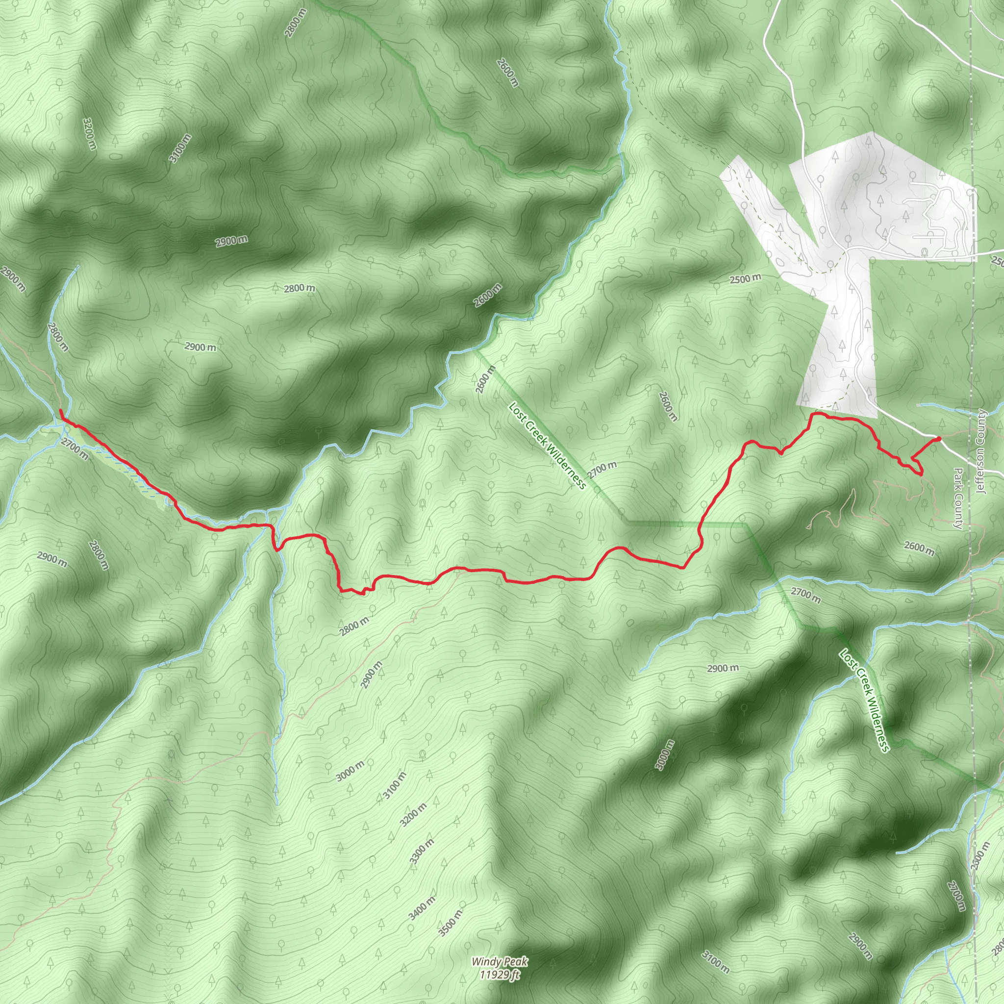 Craig Creek via Payne Creek Trail mobile static map