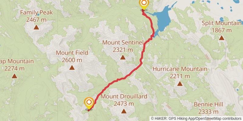 Middle Fork Birch Creek Trail from Swift Reservoir stage 2 Map