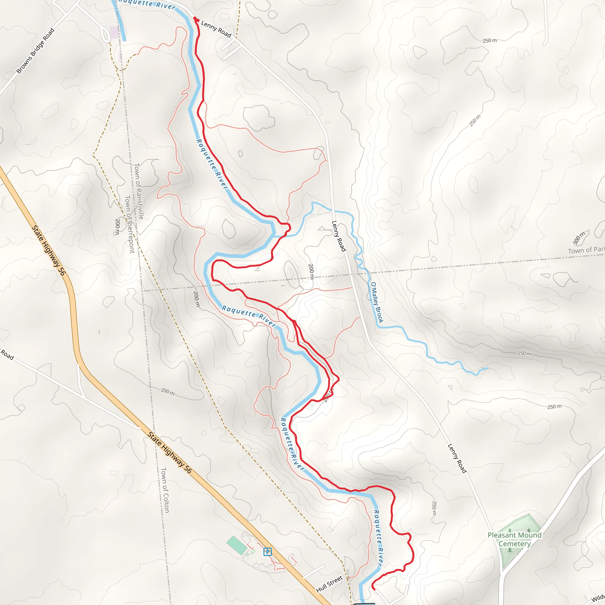 Stone Valley Trail mobile static map