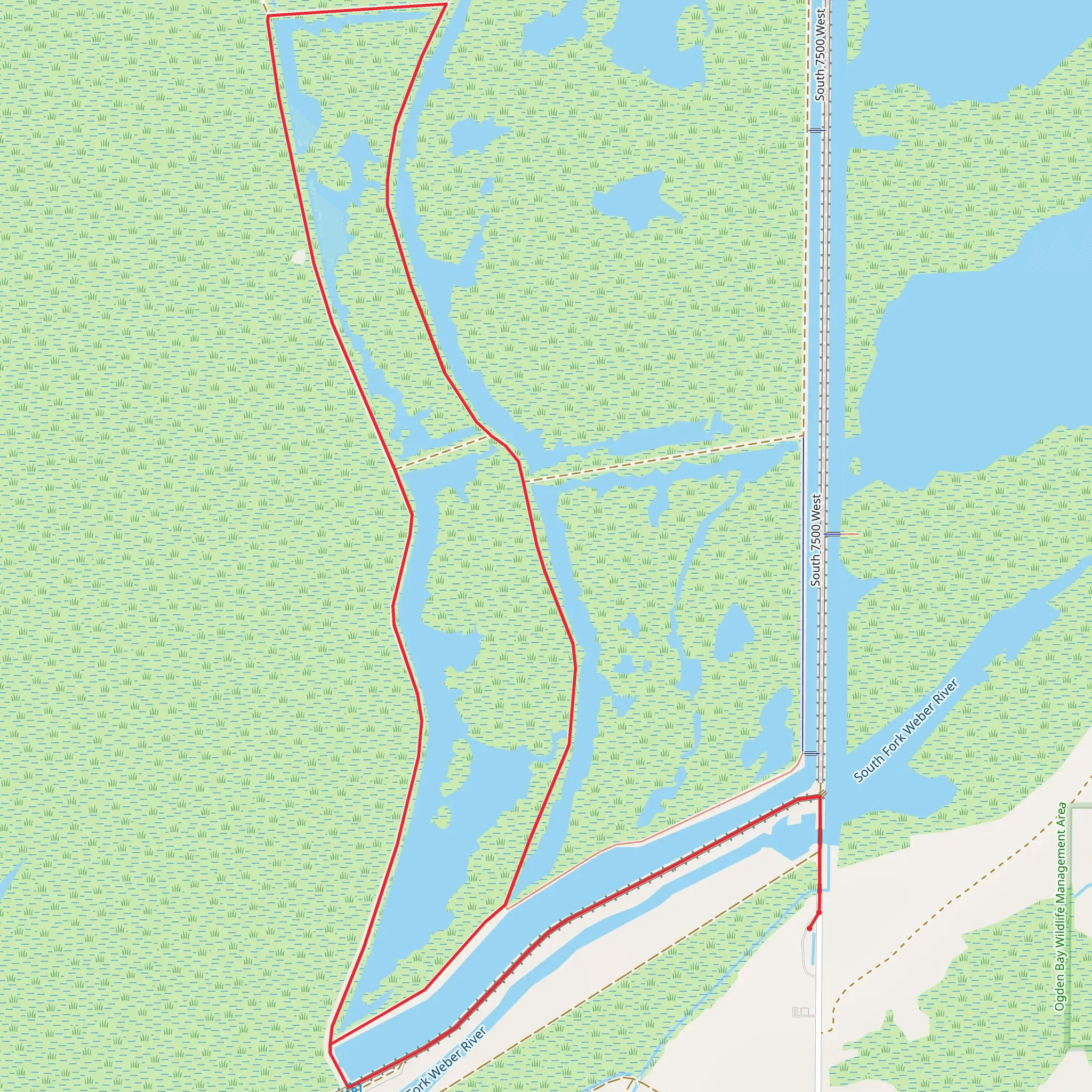 South Fork Weber River Loop mobile static map