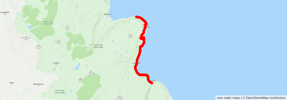 Ballycastle to Glenarm stage 3 Map