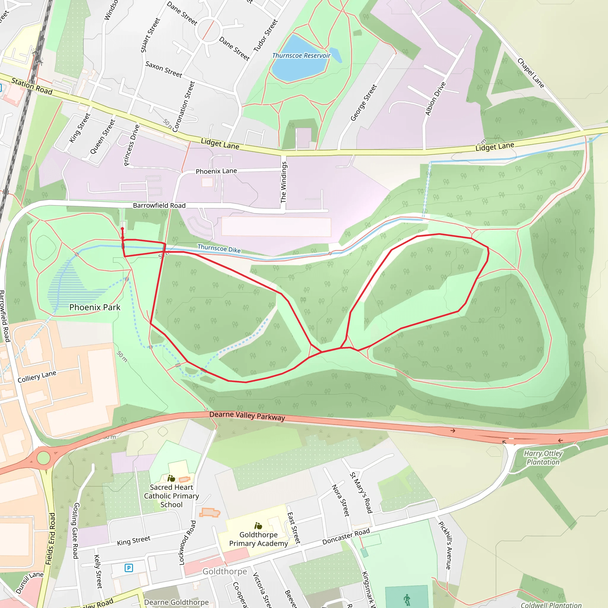 Phoenix Park Short Loop mobile static map