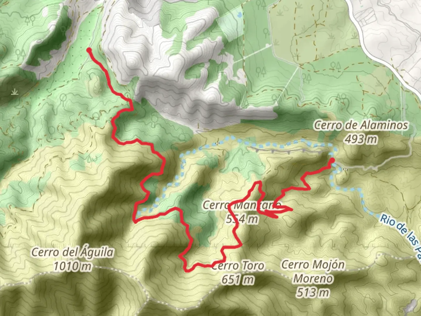 An image depicting the trail Alburqueria - Barranco Blanco PR A 338 and its surrounding area.