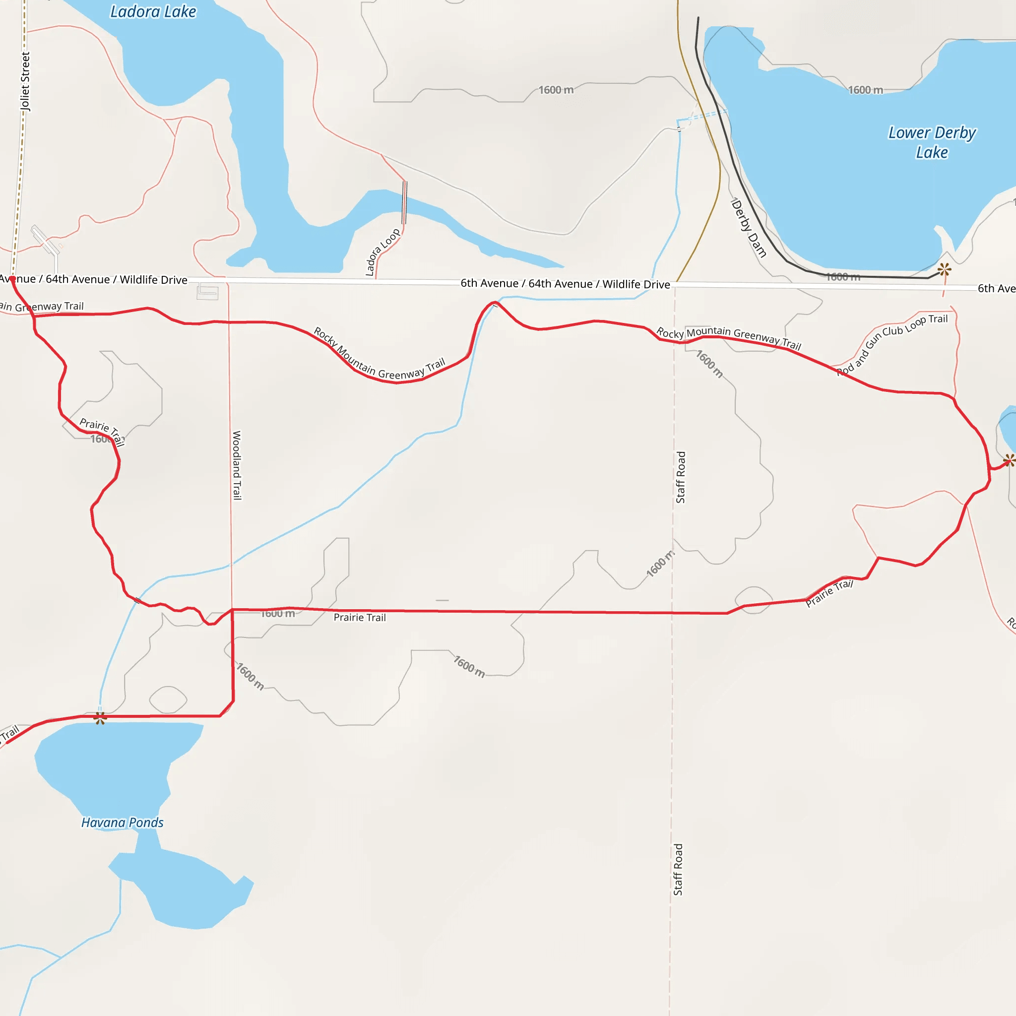 Havana Ponds and Rod and Gun Club Ponds Loop mobile static map