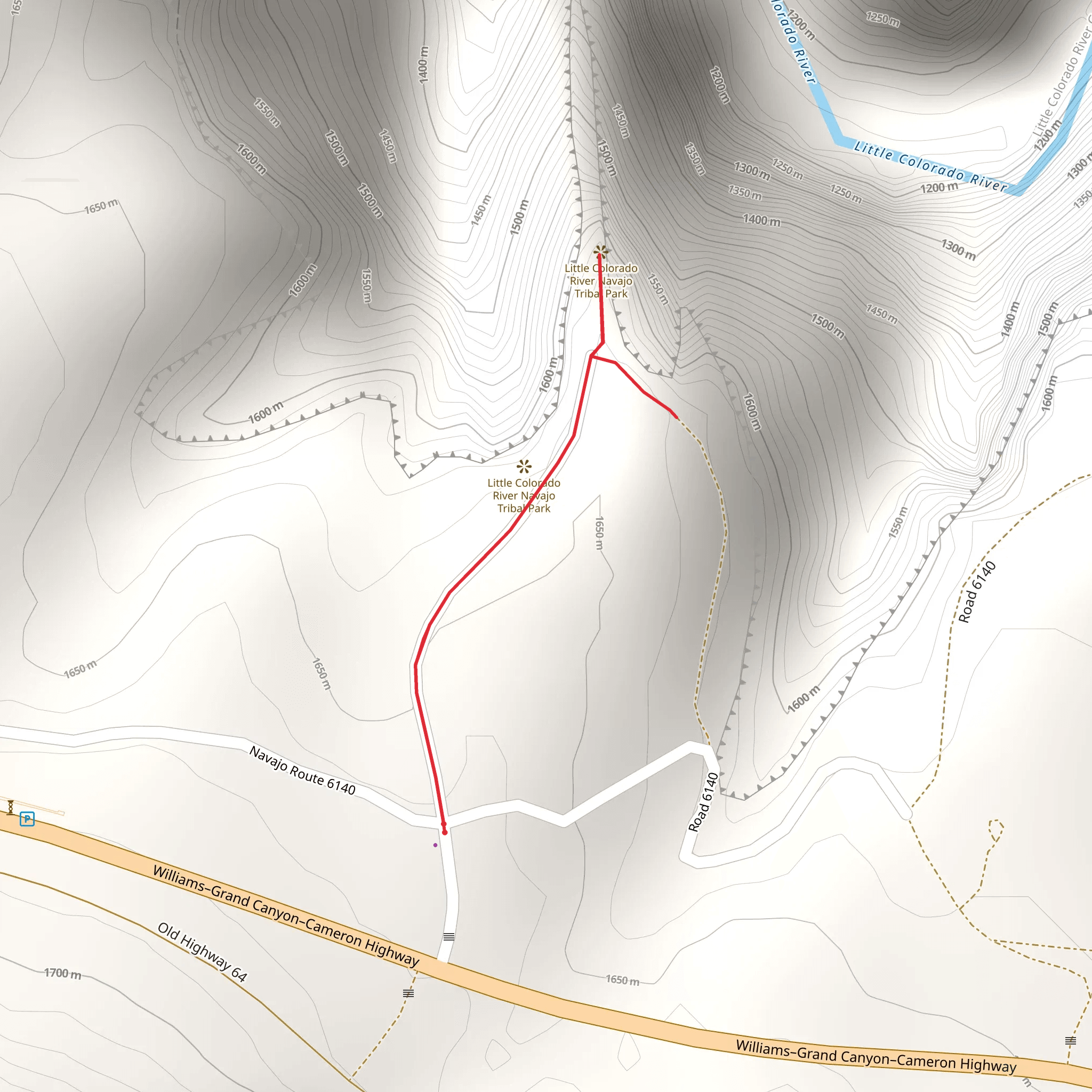 Road 6140 Walk mobile static map