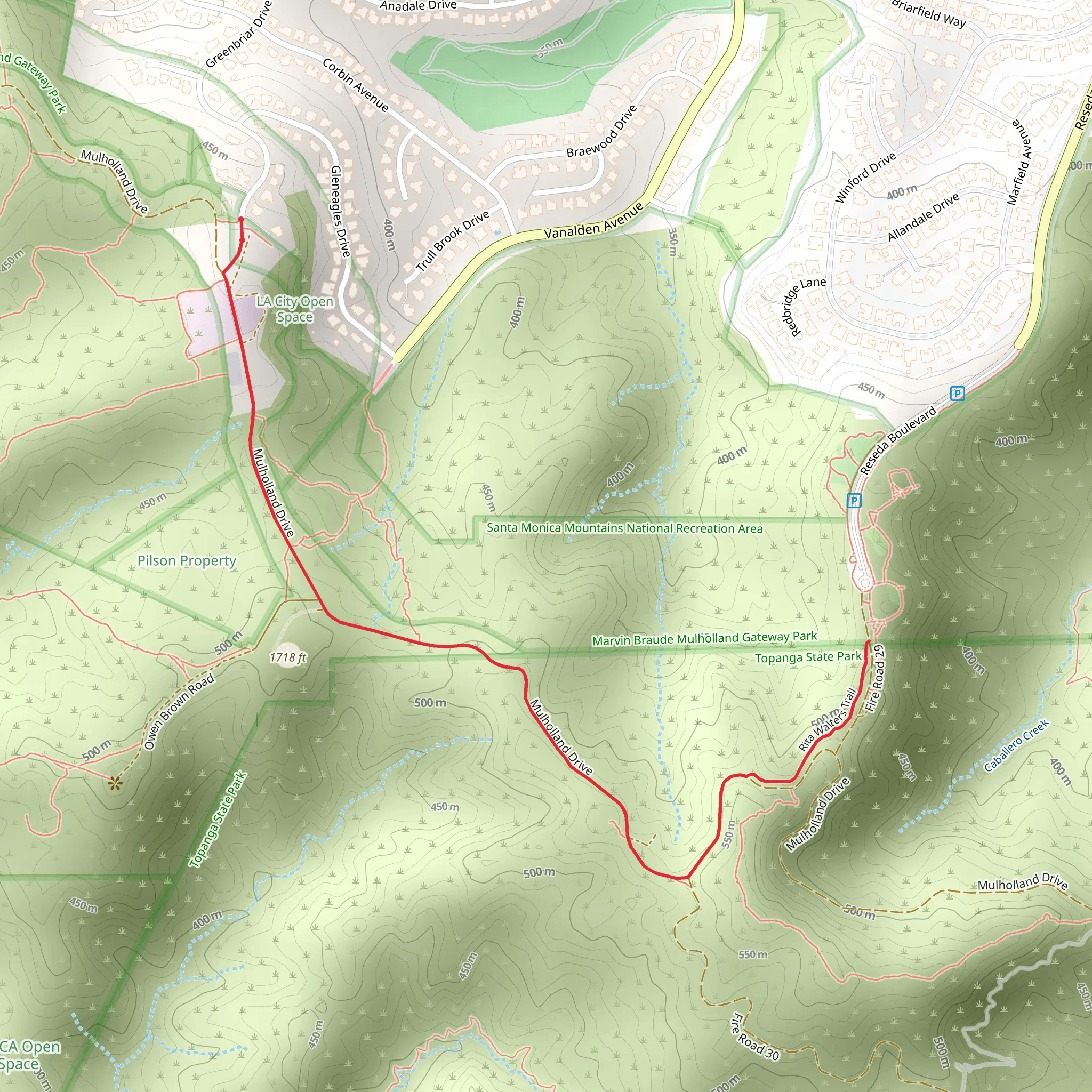 Mulholland Drive mobile static map