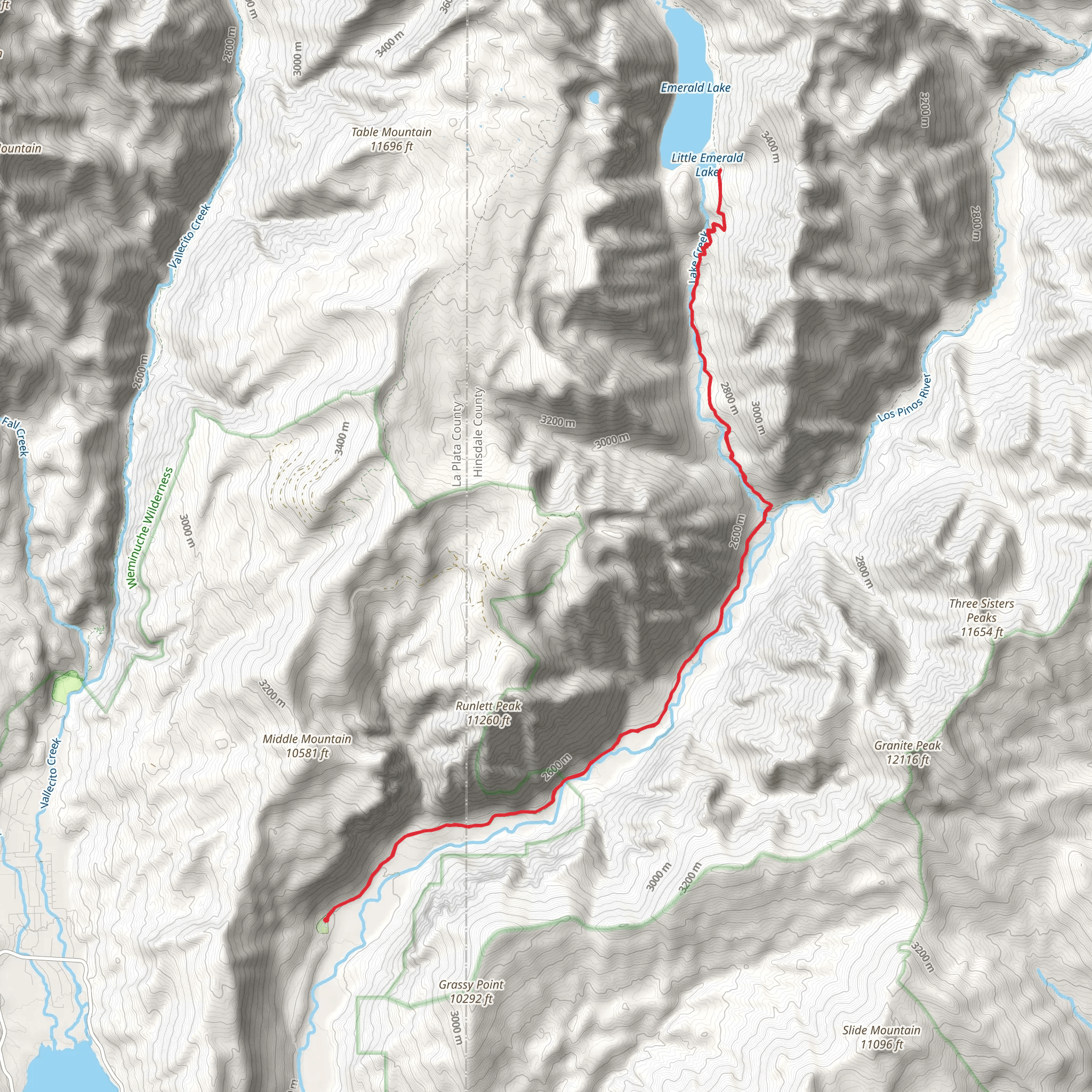 Lake Fork Trail mobile static map