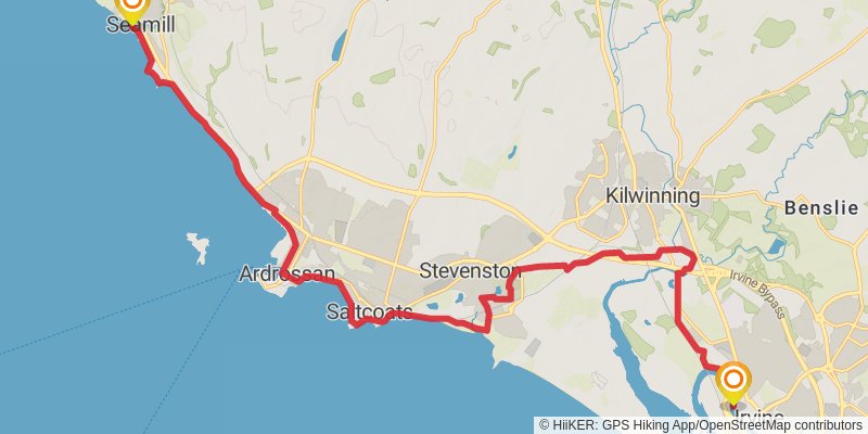 Ayrshire Coastal Path stage 6 Map