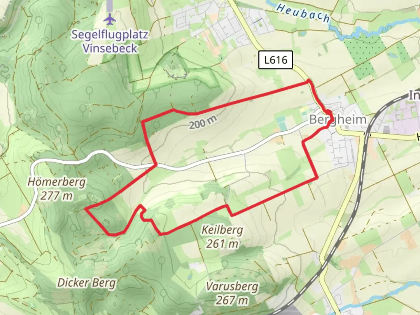 An image depicting the trail Rundwanderweg A2 and its surrounding area.