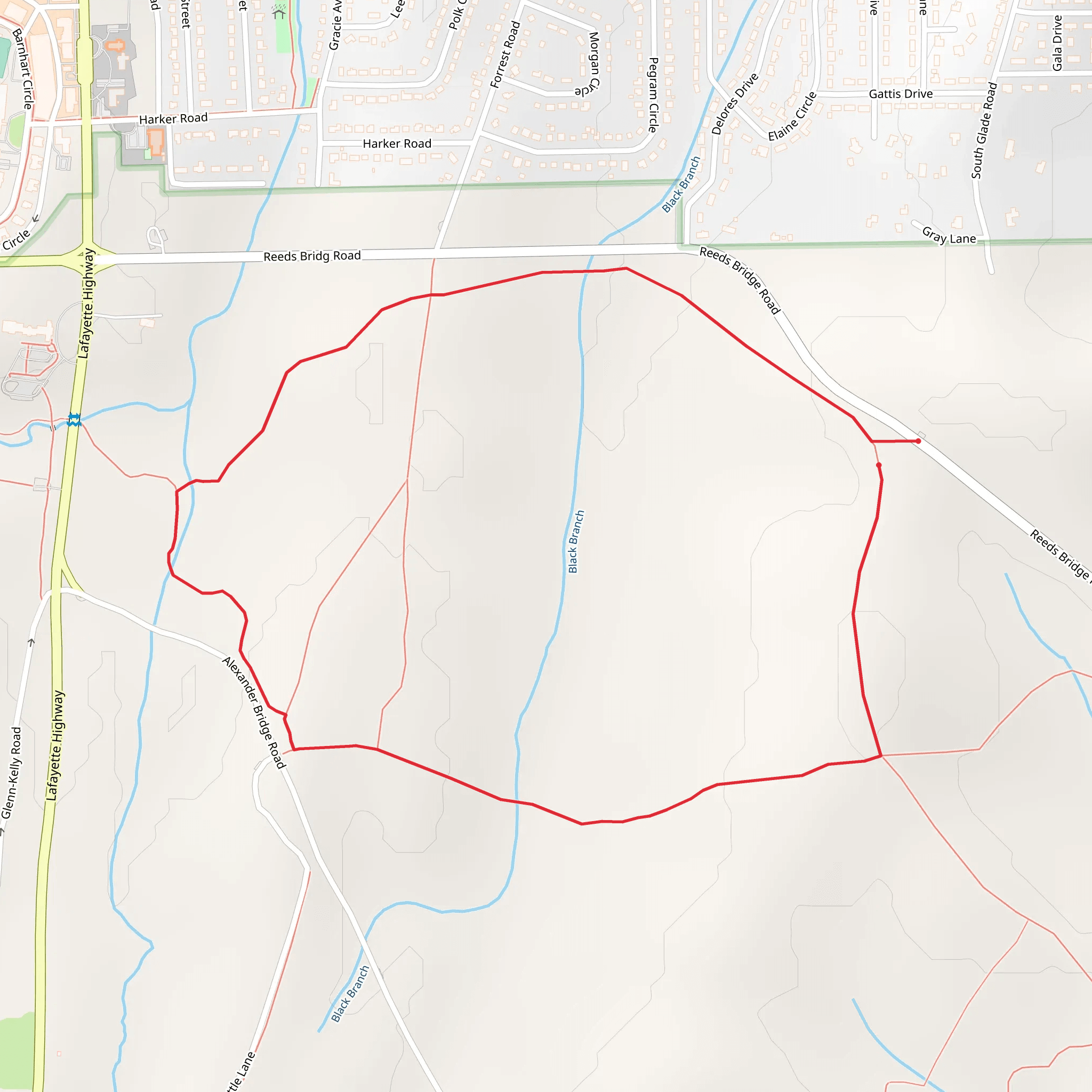 Reeds Bridge Road Loop - West mobile static map