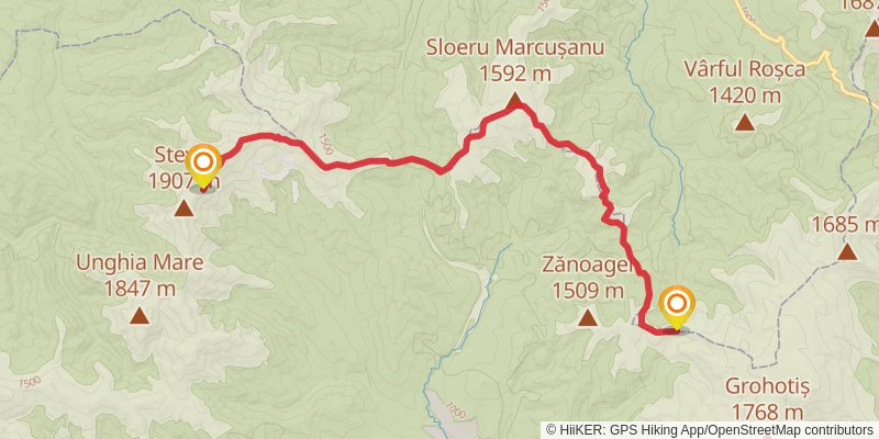 Trans Carpathian Hike stage 94 Map