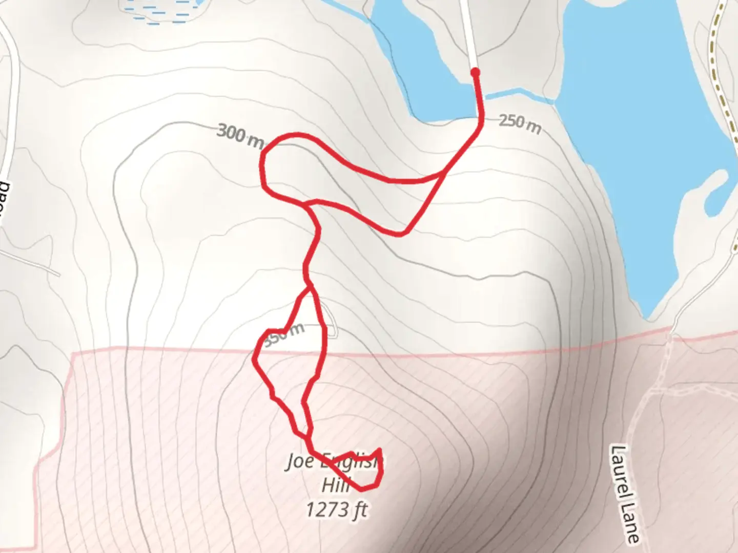 An image depicting the trail Joe English Hill Loop Trail and its surrounding area.