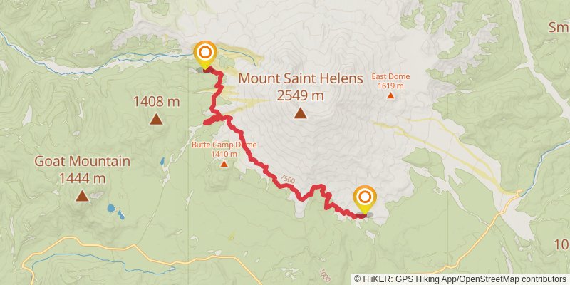 Loowit Trail stage 3 Map