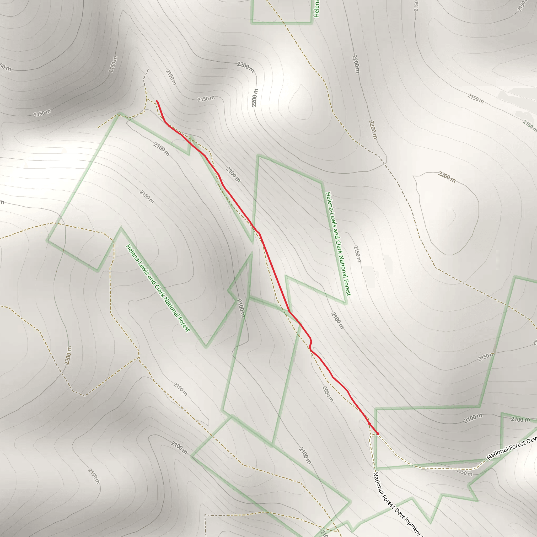 Horseshoe Fraction Trail mobile static map