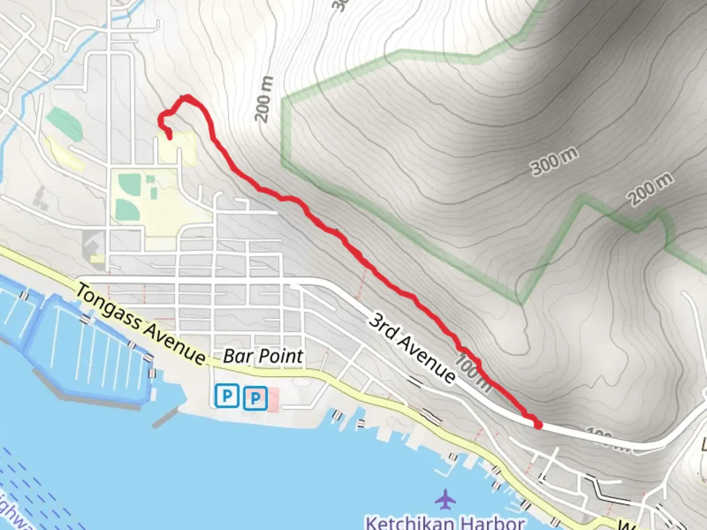An image depicting the trail Rainbird Trail and its surrounding area.