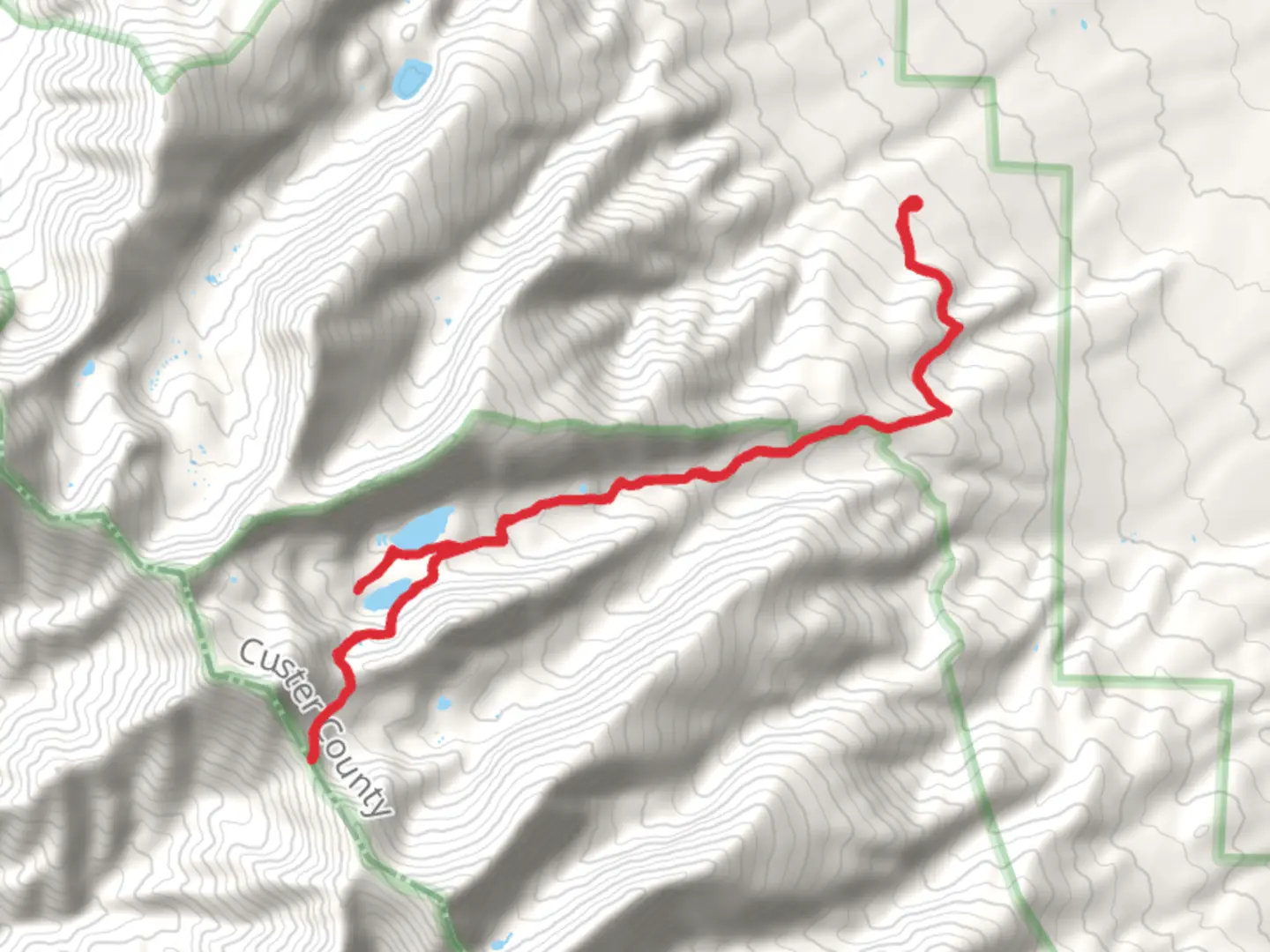An image depicting the trail North Brush Trail and its surrounding area.