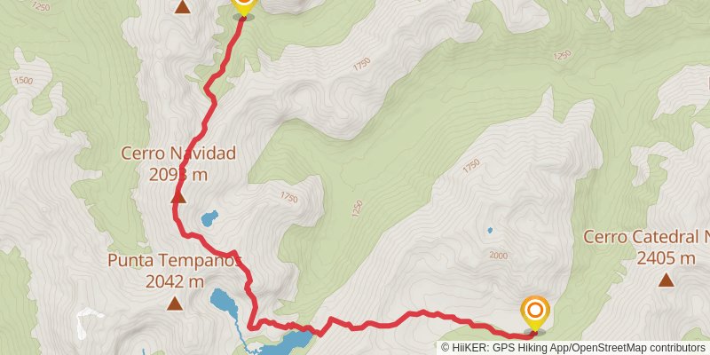 Nahuel Huapi Traverse stage 2 Map