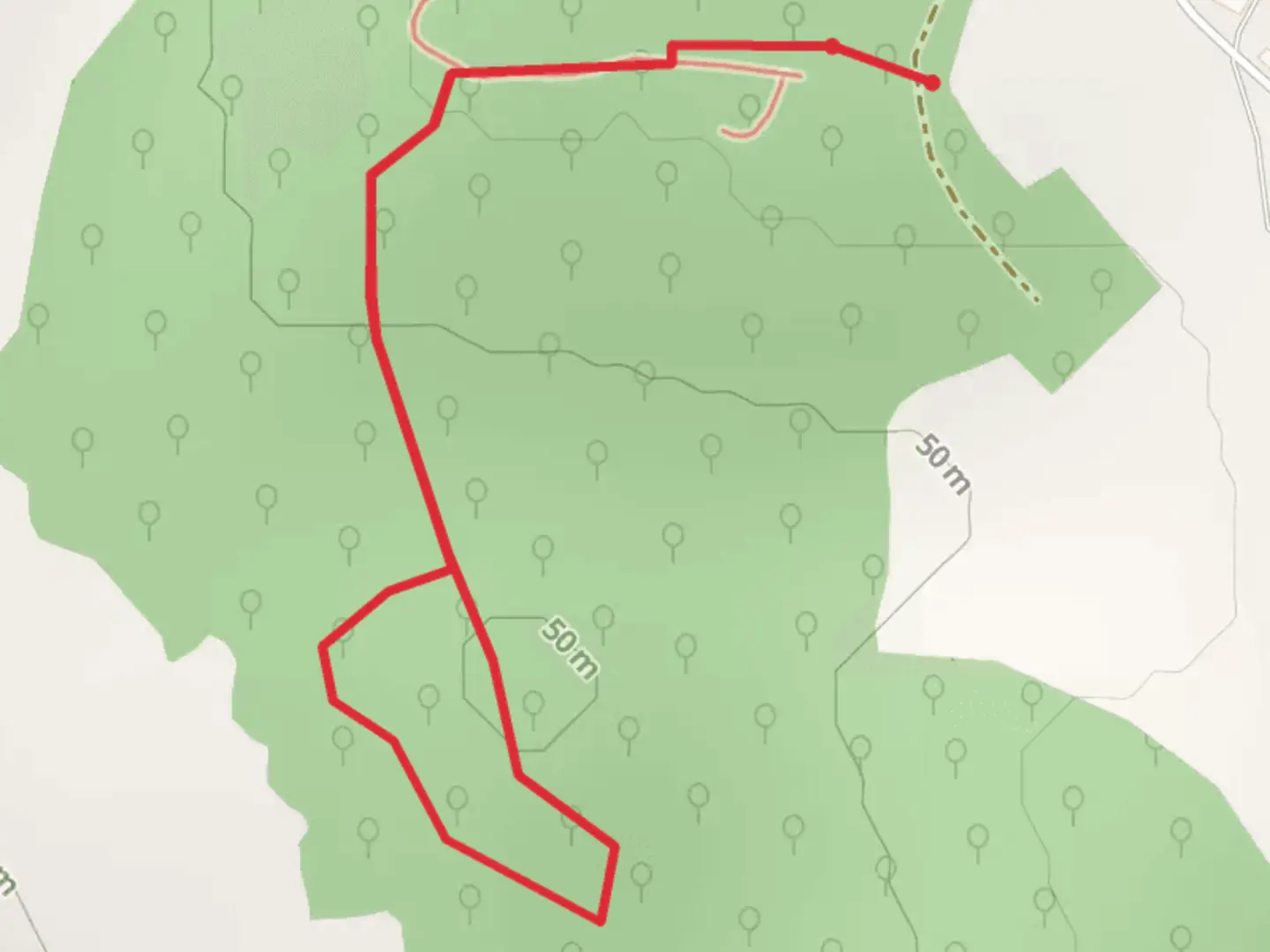 An image depicting the trail Derryvunny - Old Woodland Trail and its surrounding area.