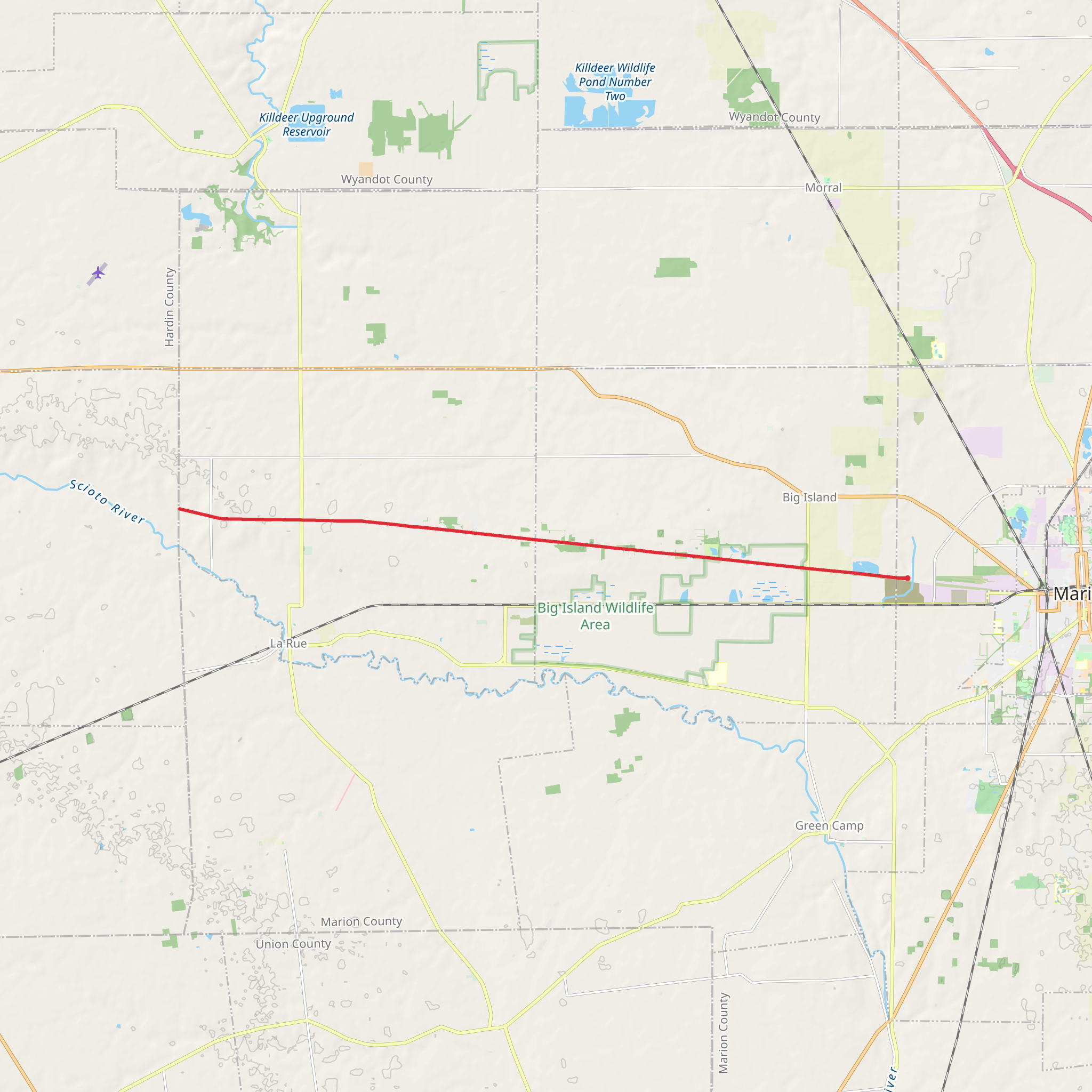 Marion Tallgrass Trail mobile static map