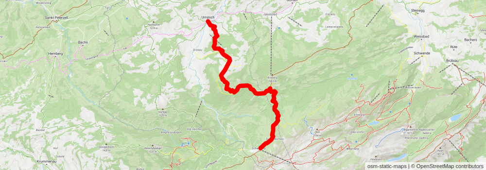 Appenzell Alp Trail stage 2 Map