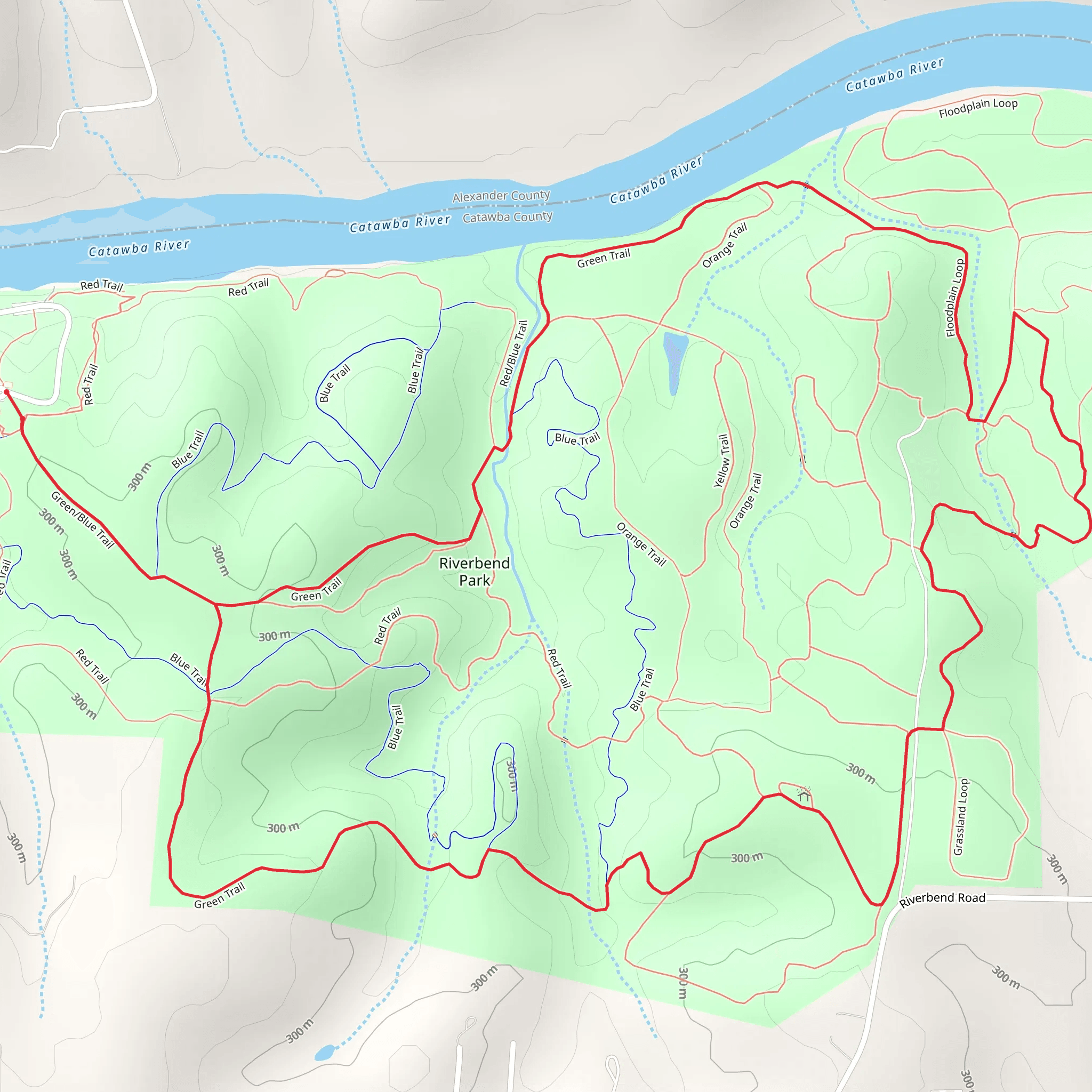 Green Loop Trail - Riverbend Park mobile static map