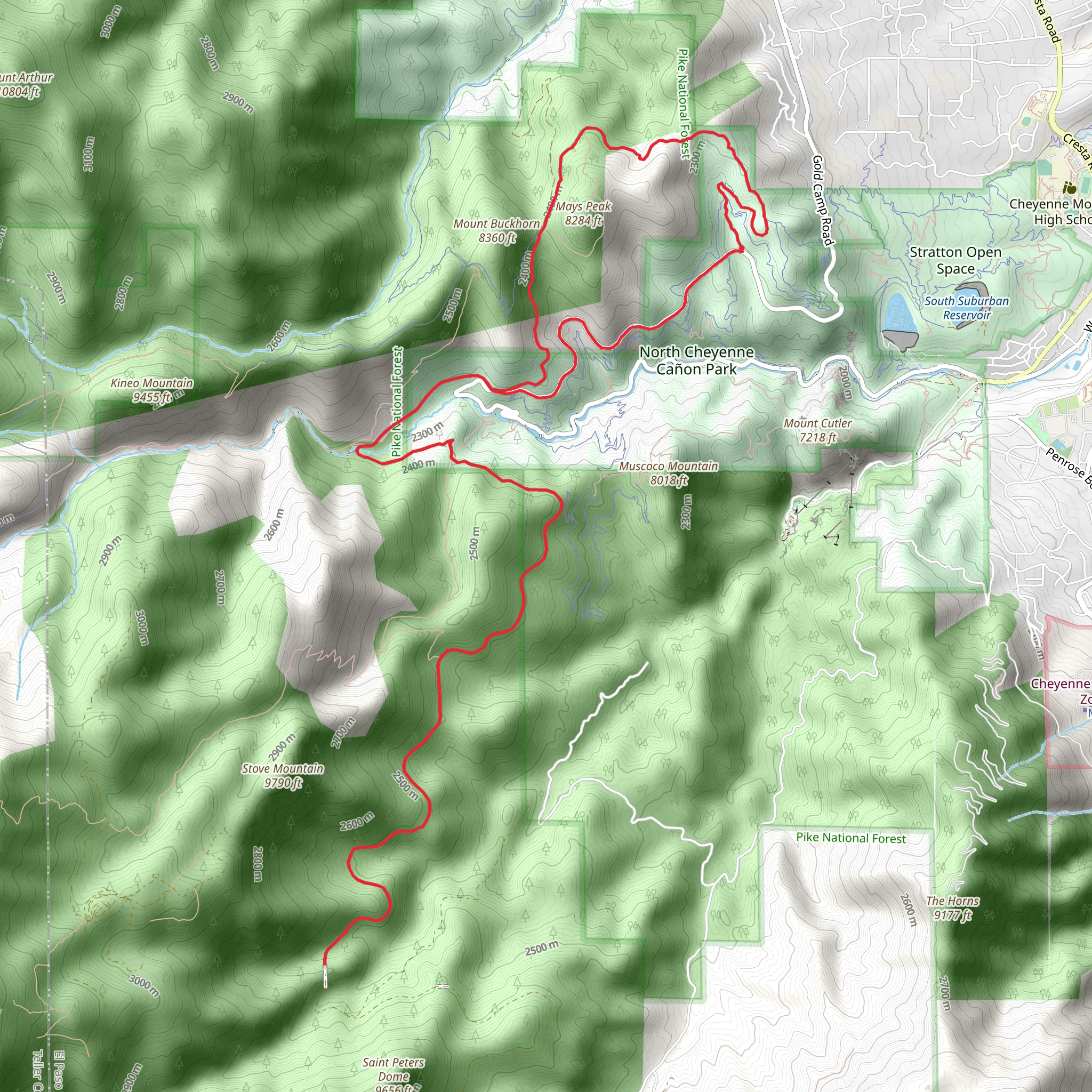 Gold Camp Road - Captain Jacks Loop Trail mobile static map