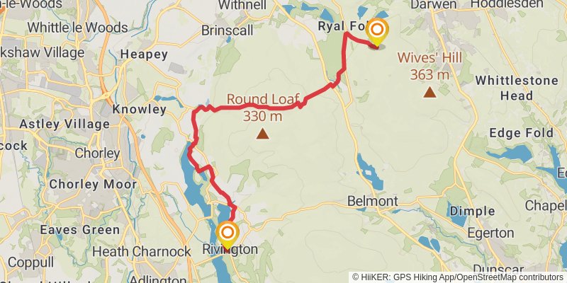 West Pennine Way stage 3 Map