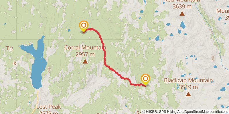 Portal Lake via Blackcap Trail stage 2 Map