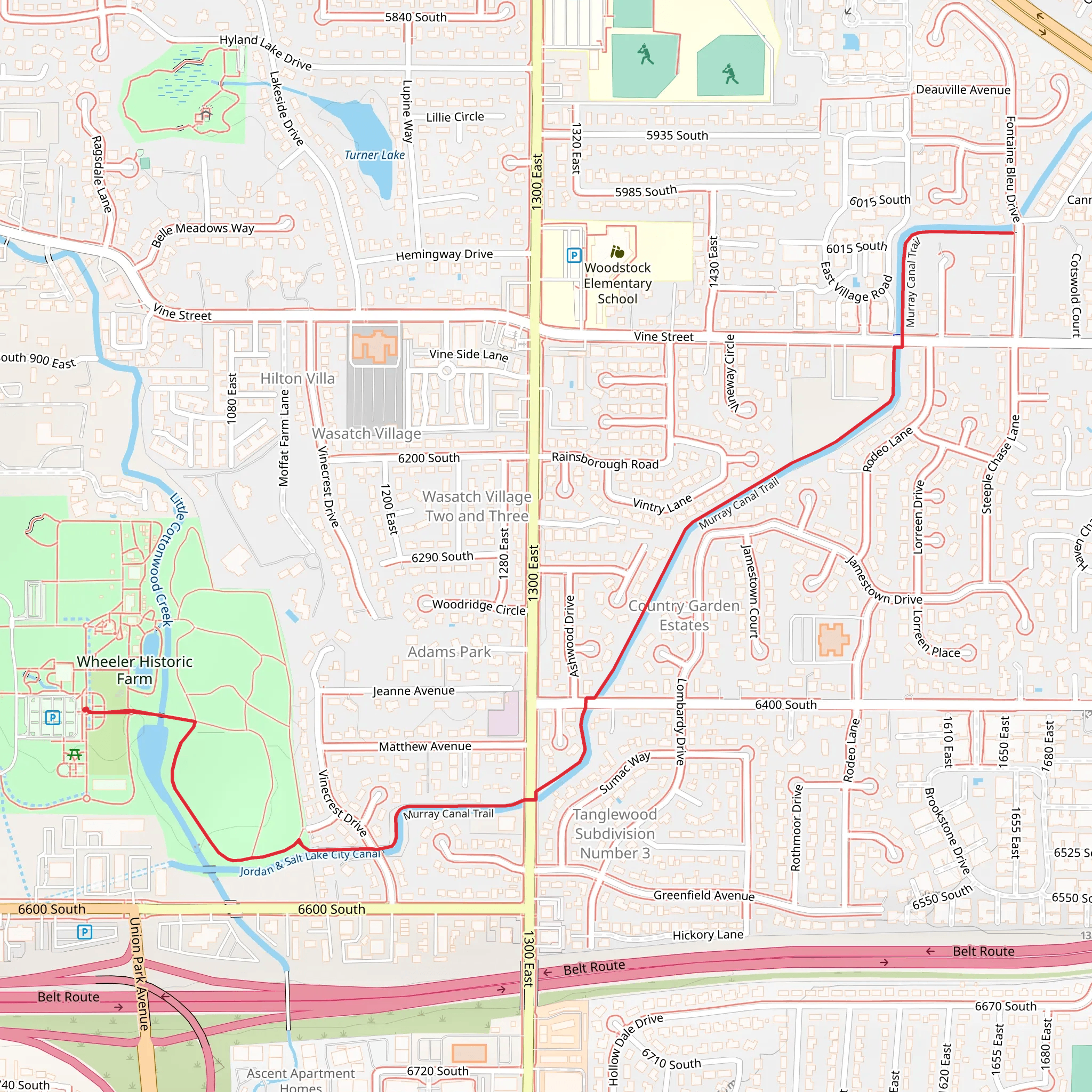 Murray Canal Trail mobile static map