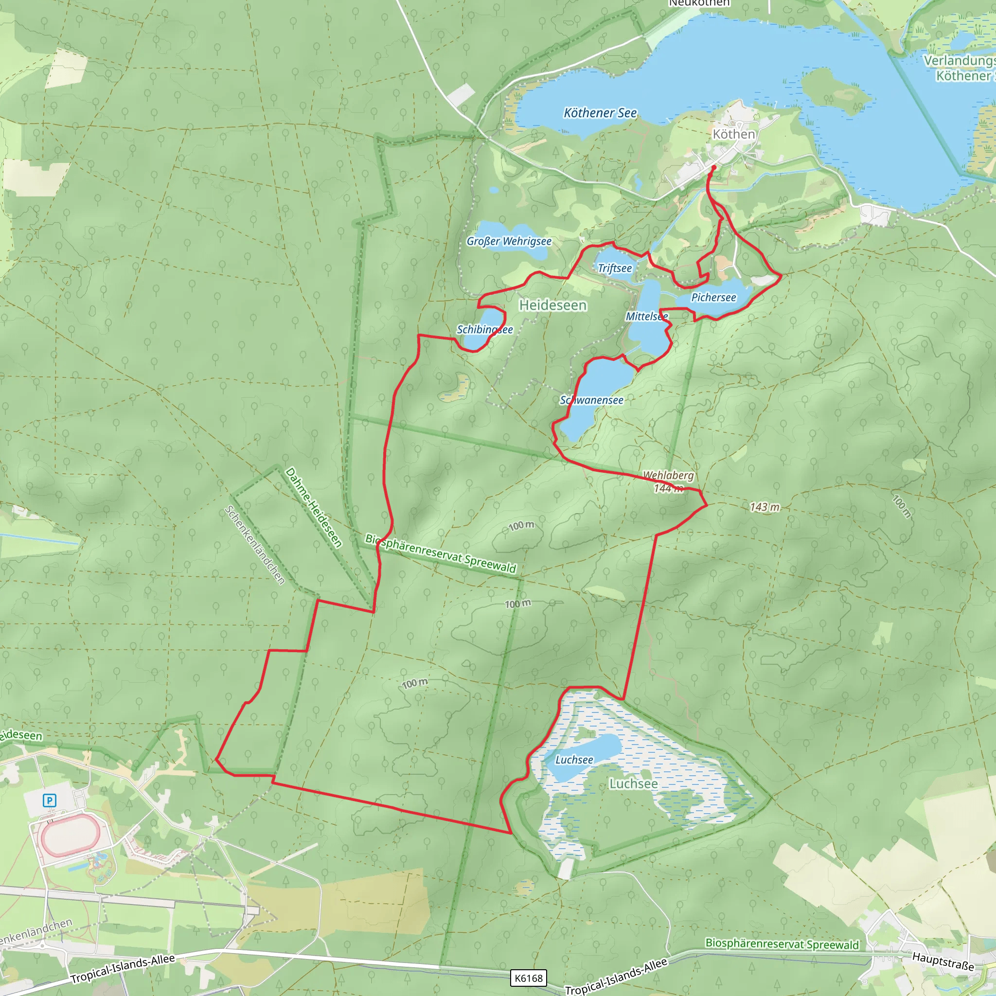 Triftsee and Heideseen Loop mobile static map